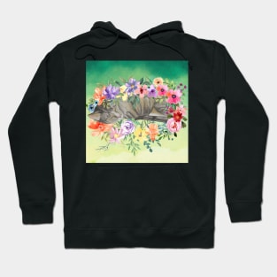 Cat Napping in the Flowers Hoodie